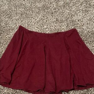 Brandy Melville Burgundy Skater Skirt